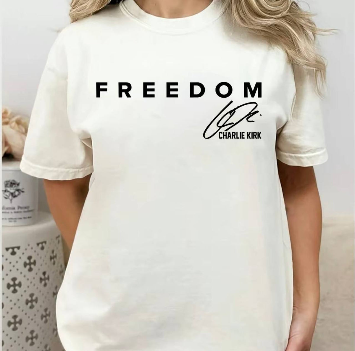 Freedom Signed Shirt By Charlie Kirk 05laxx110925-Homacus