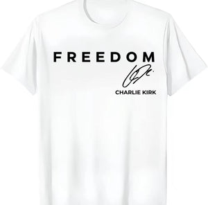 Freedom Signed Shirt By Charlie Kirk 05laxx110925-Homacus