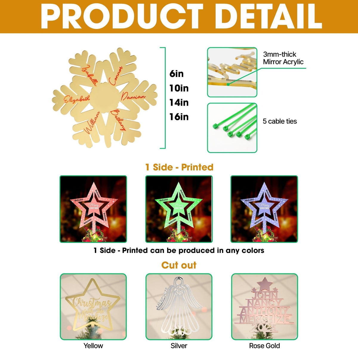 Empire Celebrates The Holidays Tree Topper - Personalized Christmas Gifts For Family 04hadt190826-Homacus