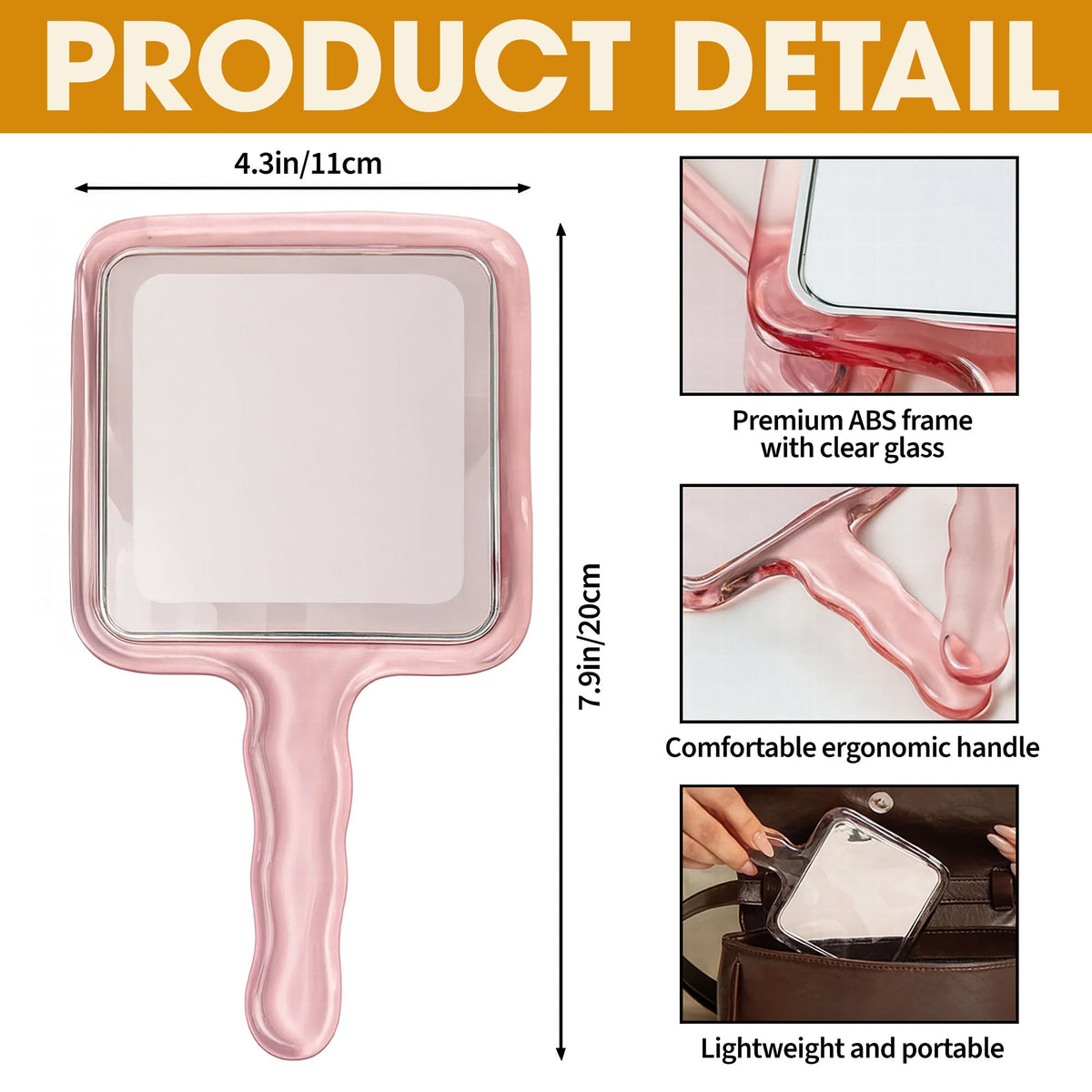 Cute Handheld Mirror - Personalized Gifts For Her 06PADT041225-Homacus