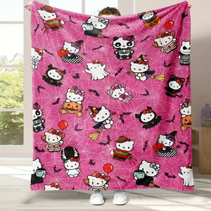Pinky Meow Cat Blanket - Halloween Gifts For Cartoon Lovers 75laxx180725-Homacus