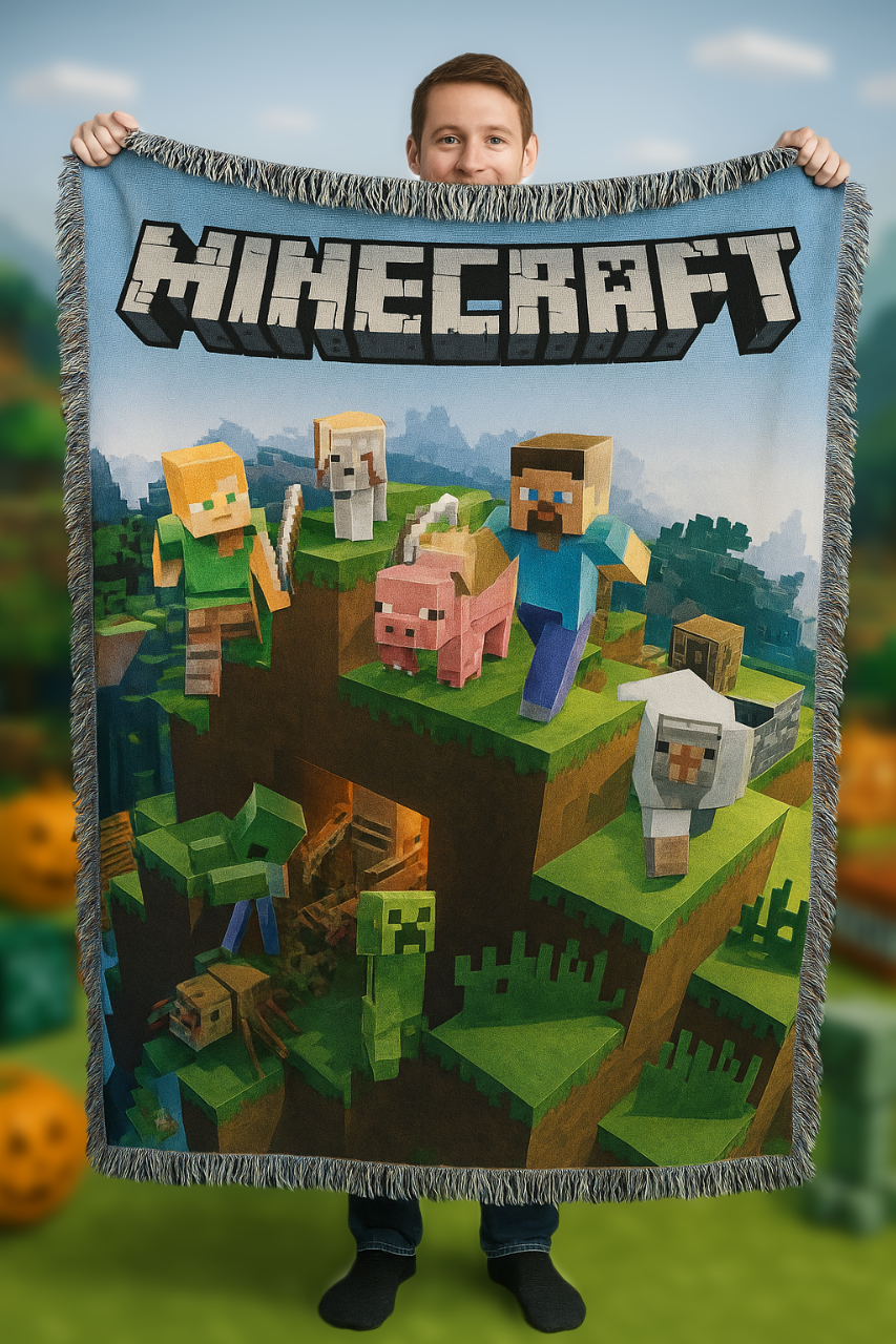 Pixel Builder Woven Blanket - Personalized Gift For Fans 122laxx180725-Homacus