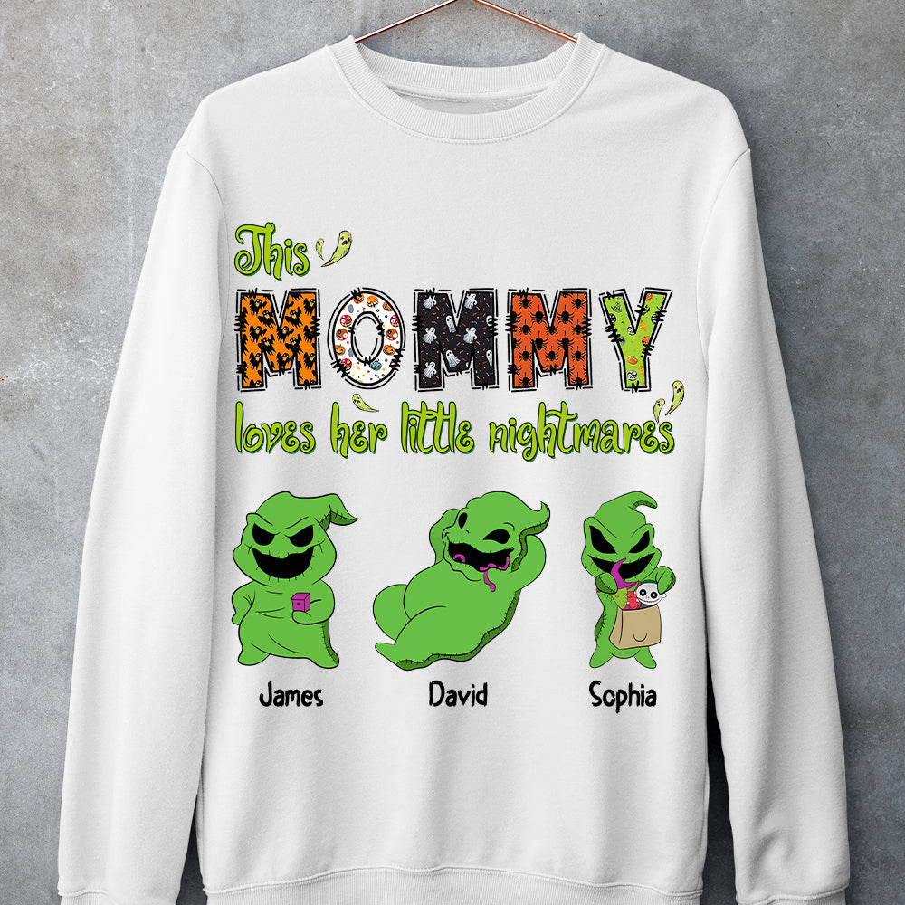 Personalized Halloween Gifts For Mom Shirt, Mom's Little Nightmare 01kadc130824-Homacus