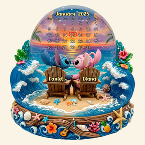 Cartoon Beach Couple Acrylic Plaque Personalized Gifts 02tolu260625-Homacus