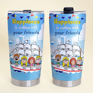 Personalized Gifts For Friends Tumbler 20oz Happiness Sailing 03XQLU100125HH-Homacus