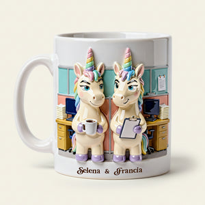 Unicorn Coworker Coffee Mug - Personalized Gifts For Coworker 02nata221225-Homacus
