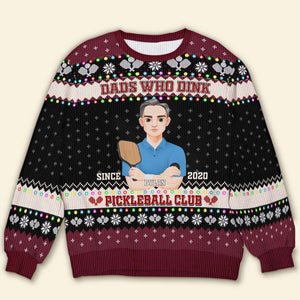 Personalized Gifts For Dad Love Pickleball Christmas Sweatshirt Ugly 02XQLU051124PA-Homacus