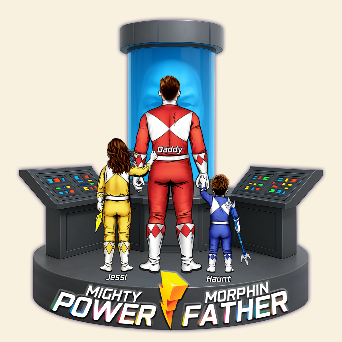 Power Dad Plaque - Personalized Gift For Dad 012OHLU180425HH-Homacus