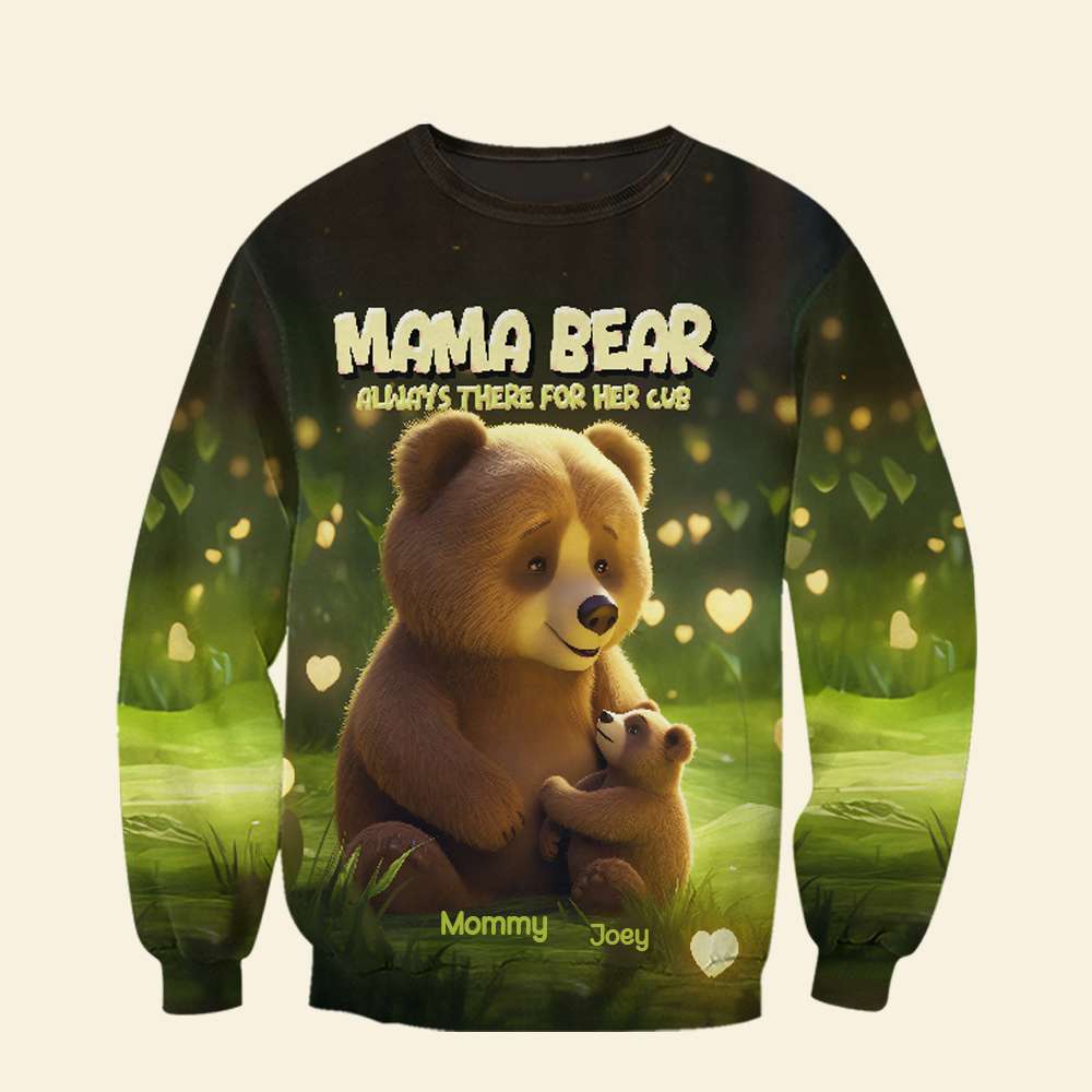 Mama Bear Shirt - Personalized Gift For Mother 02QHLU060325-Homacus