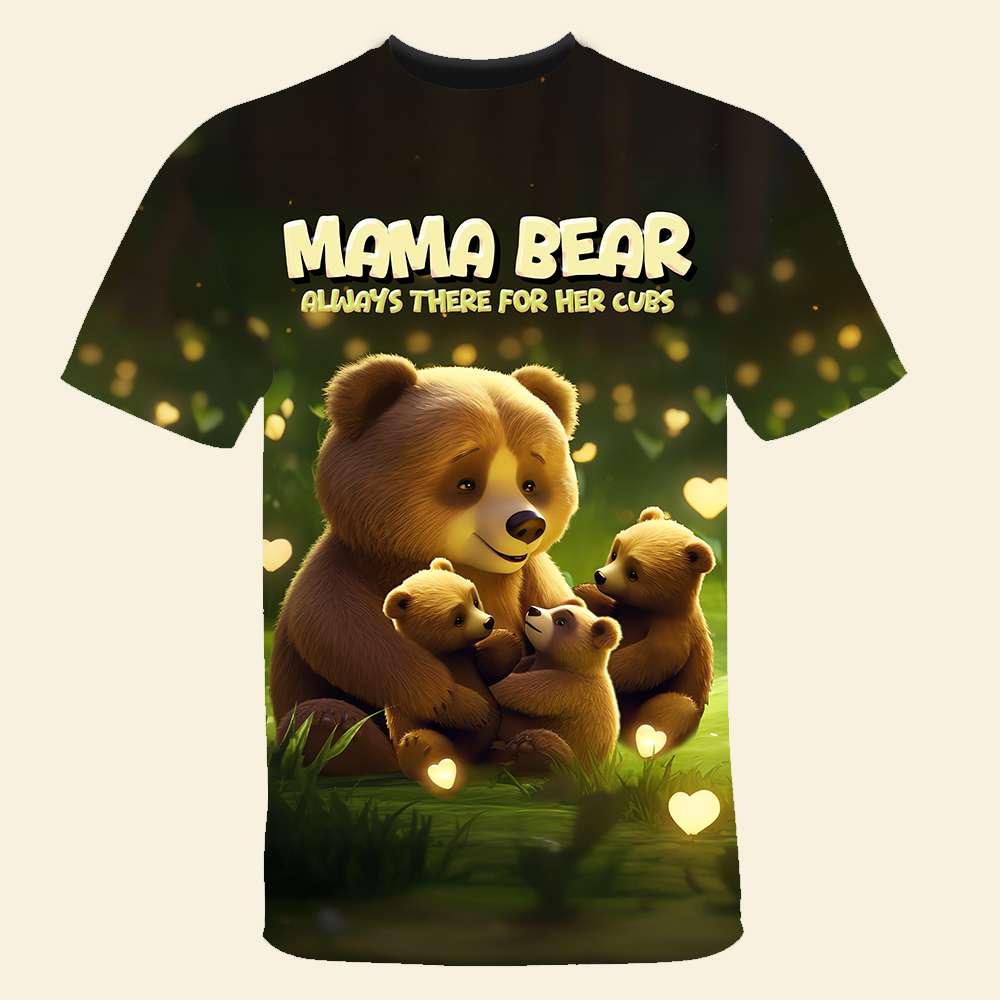 Mama Bear Shirt - Personalized Gift For Mother 02QHLU060325-Homacus