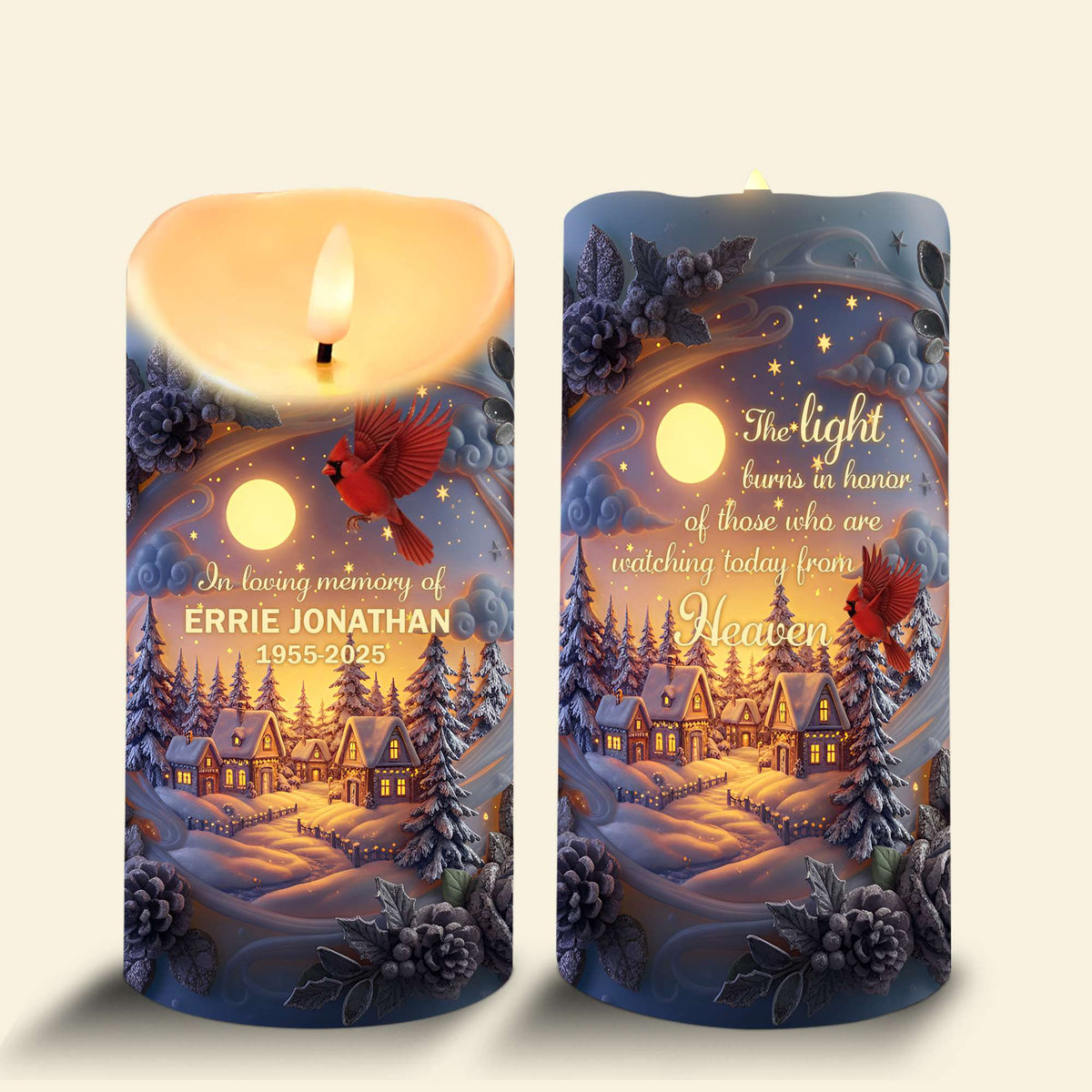 Cardinal From Heaven LED Candle - Personalized Memorial Keepsake For Loved One 02QHLU060925-Homacus