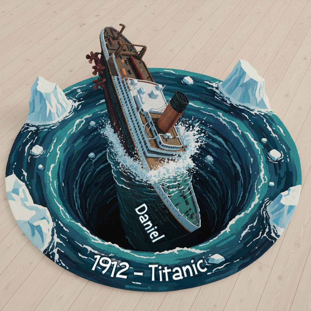 Personalized Stormy Sea Ship Adventure Doormat 10HYLU131125-Homacus