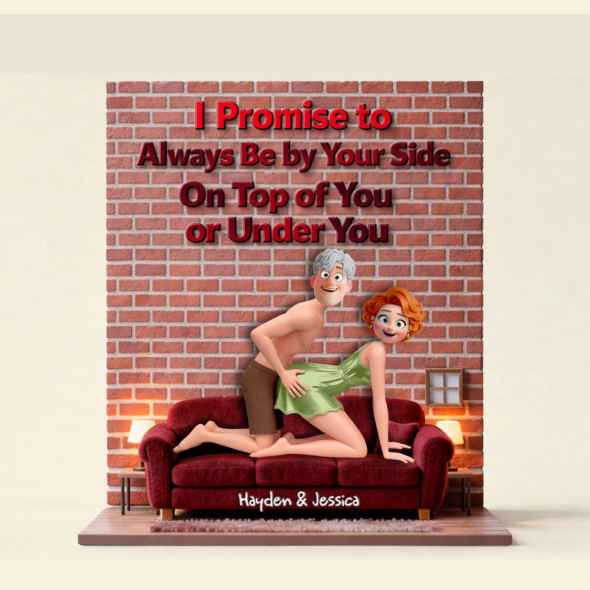 Playful Couple Light Box - Personalized Gift For Couples 03OHLU060226-Homacus