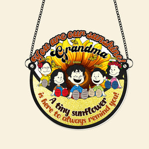Personalized Gifts For Grandma Window Hanging Suncatcher, Adorable Sunshine Grandkids 05KALU100325PA-Homacus