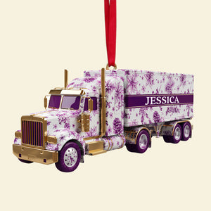 Elegant Semi Truck Ornament - Personalized Gifts For Truckers 01PGLU021025-Homacus