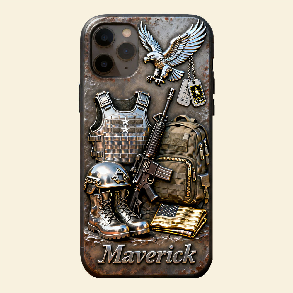 Patriotic Veteran Phone Case – Personalized Gift For Veteran 06TGLU090226-Homacus