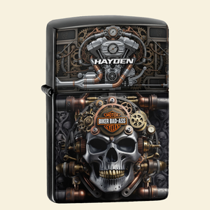 Badass Biker Lighter - Personalized Gifts For Motorcycle Lovers 03QHLU310725-Homacus