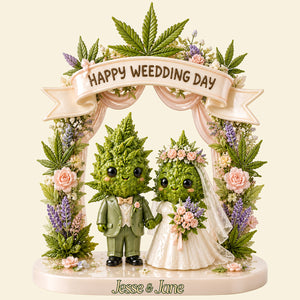 Stoner Wedding Couple Acrylic Plaque - Personalized Gifts For Couples 02tota010726-Homacus