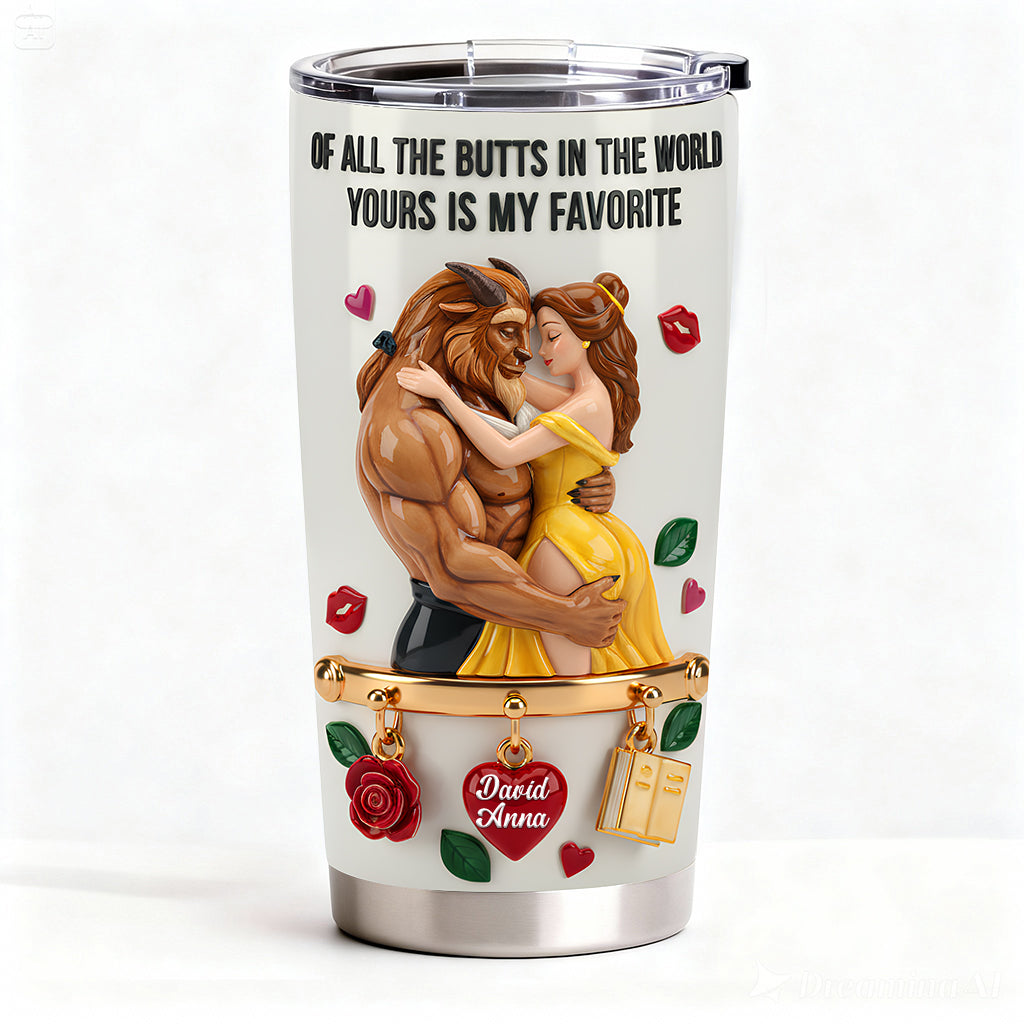Romantic Fairytale Couple Tumbler - Personalized Gift For Couples 01NALU060126-Homacus