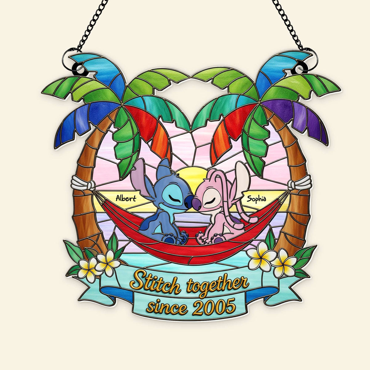 Alien Couple Together Suncatcher - Personalized Anniversary Gifts For Couples 04NALU060625-Homacus
