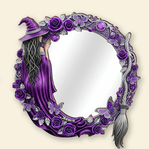 Quirky Witch Shaped Mirror - Personalized Gifts For Witch Lovers 07OHLU220725-Homacus