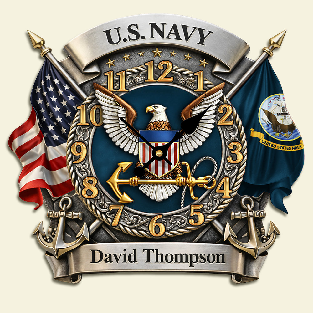 Military Acrylic Hanging Wall Clock - Personalized Gifts 03hulu241225-Homacus