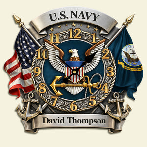 Military Acrylic Hanging Wall Clock - Personalized Gifts 03hulu241225-Homacus
