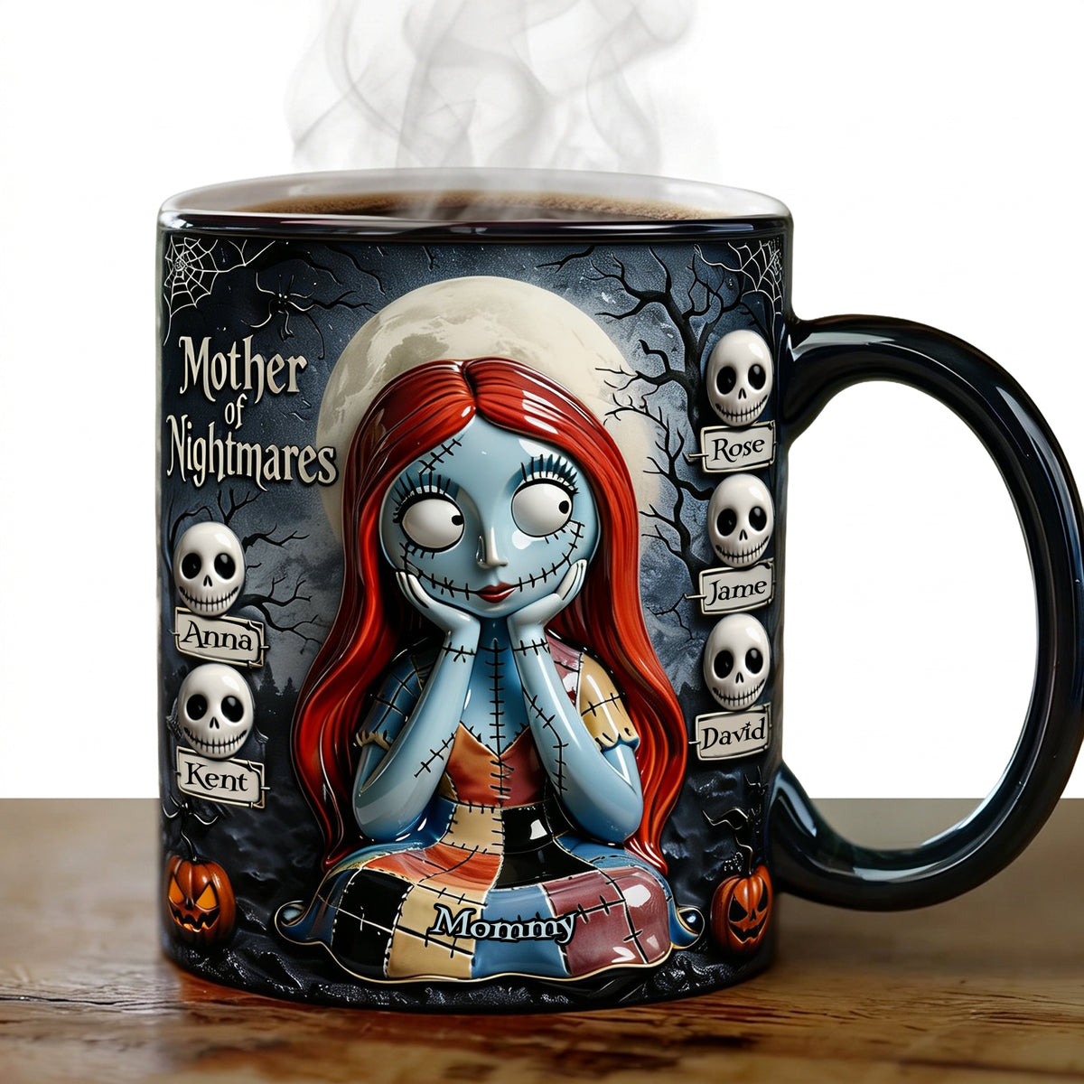 Spooky Mom And Kids Magic Ceramic Coffee Mug - Personalized Gifts For Mother's Day Magic Mug 01TOLU270326-Homacus