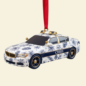 Christmas On Duty Police Car Ornament - Personalized Gifts For Police 02PGLU031025-Homacus