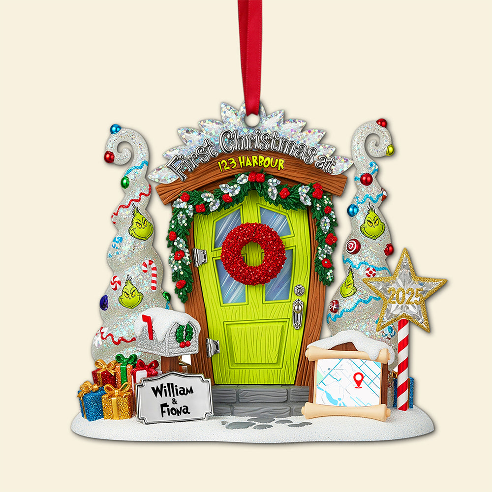 First Christmas At New Address Ornament - Personalized Christmas Gifts For Couple 07TGLU160825-Homacus