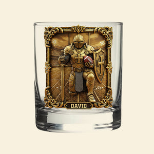 Kneeling Knight Sports Drinking Glass - Personalized Gifts For Christian 06HULU031025-Homacus
