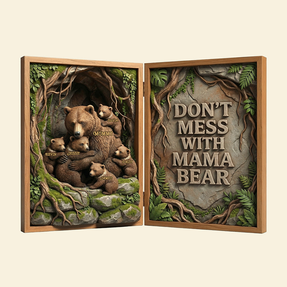 Mama Bear Acrylic Plaque - Personalized Gifts For Mom 02hyta100226-Homacus