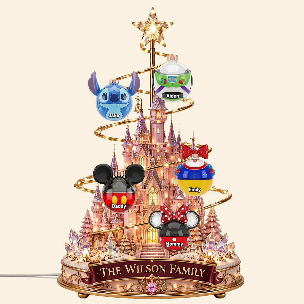 Magical Castle Family Acrylic Light Box - Personalized Gifts For Christmas 03nata210826-Homacus