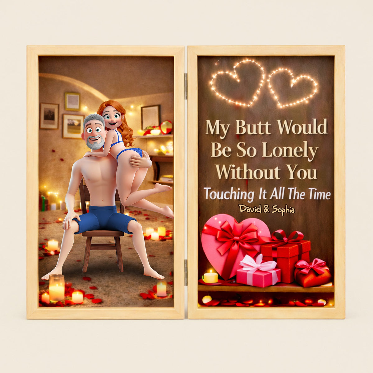 Romantic Naughty Couple Acrylic Plaque - Personalized Gifts For Couples 02OHLU020226-Homacus