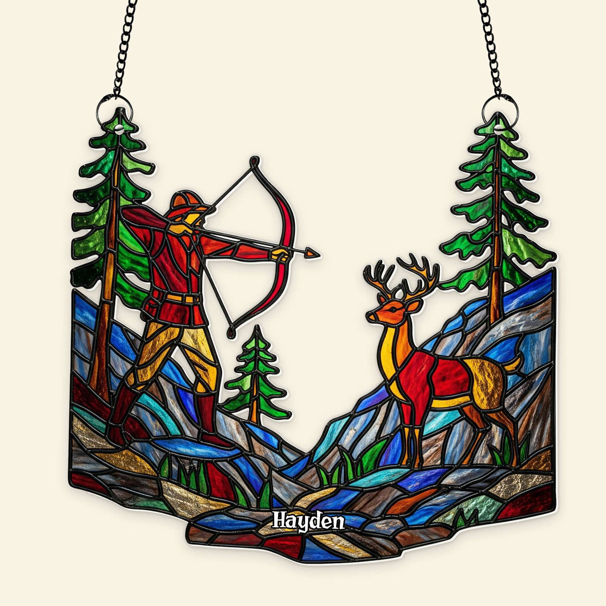 Hunter’s Shot Suncatcher Ornament - Personalized Christmas Gifts For Hunters 02OHLU070825-Homacus