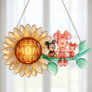 Best Mom Ever Acrylic Suncatcher Ornament - Personalized Gifts For Mom 03nalu230426-Homacus