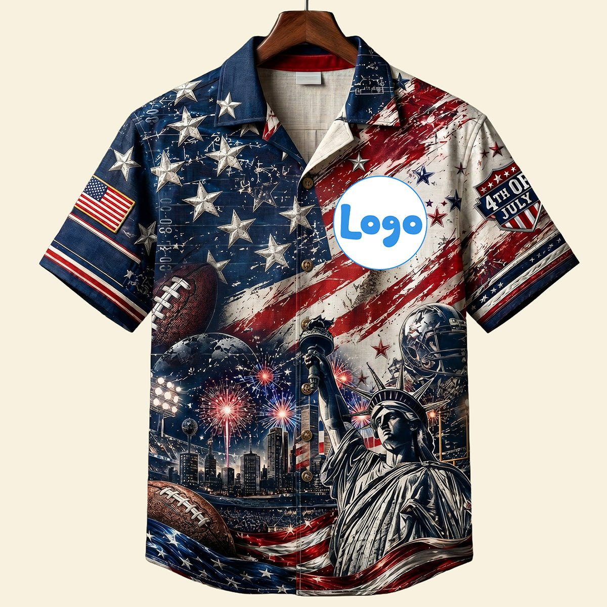 Proud American Hawaiian Shirt - Personalized Gifts For Sport Lovers 04pata090626-Homacus