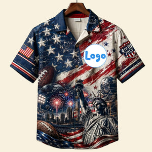 Proud American Hawaiian Shirt - Personalized Gifts For Sport Lovers 04pata090626-Homacus