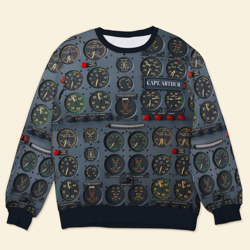 Pilot Control Panel Ugly Sweater - Personalized Christmas Gifts For Pilot 01HULU120925-Homacus