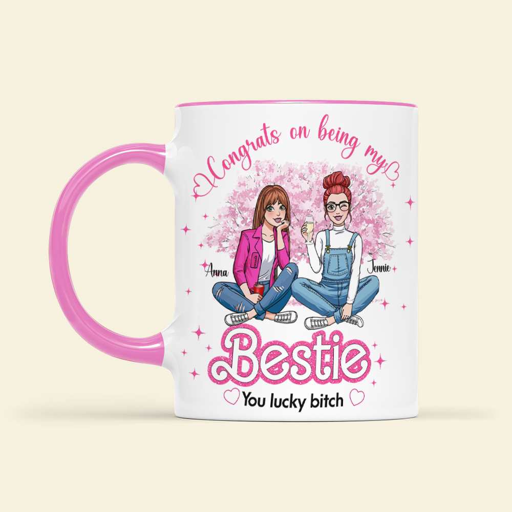 Personalized Gifts For Besties Accent Mug Congrats On Being My Best Friends 04KALU291124HH-Homacus