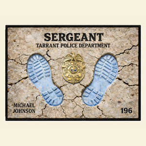 Proud To Serve Police Doormat - Personalized Gift For Police 03TGLU110226-Homacus