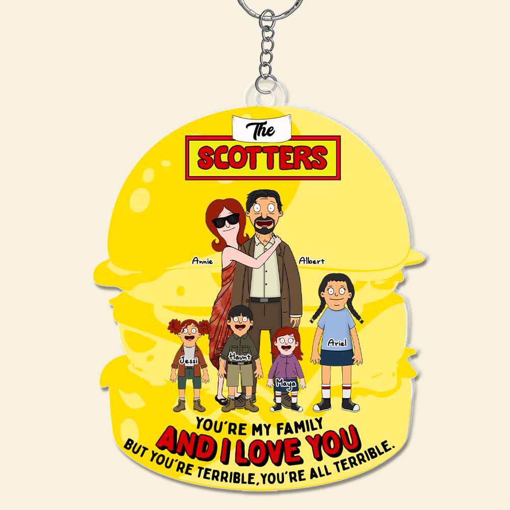 Personalized Gifts For Family Keychain 01hulu070225hg-Homacus