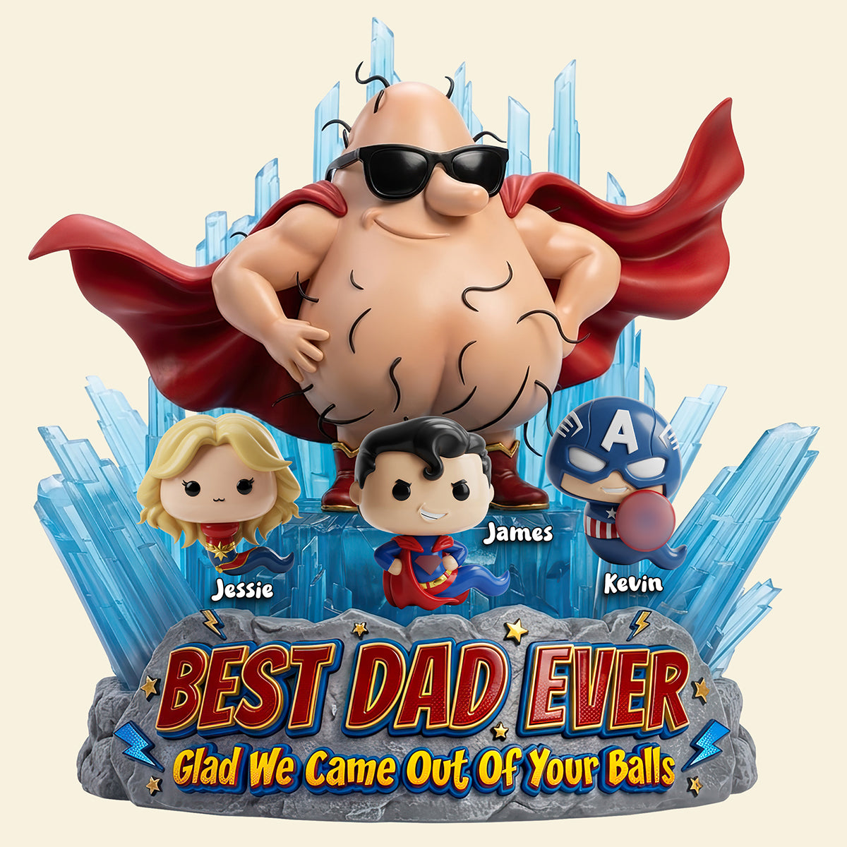 Funny Dad & Tiny Swimmers Acrylic Plaque - Personalized Gifts For Dads 02HUTA190526-Homacus
