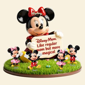 Festive Mom And Kids Acrylic Plaque - Personalized Gifts For Mom Plaque 04TOTA240226-Homacus