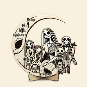 Nightmare Mom Wood Sign - Personalized Gifts For Mother 03TGLU010425-Homacus