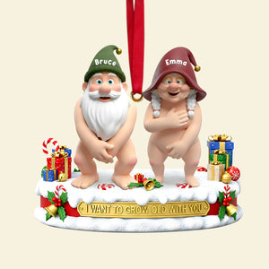 Mischievous Gnome Couple Acrylic Ornament - Personalized Gifts For Couples 08OHLU201125-Homacus