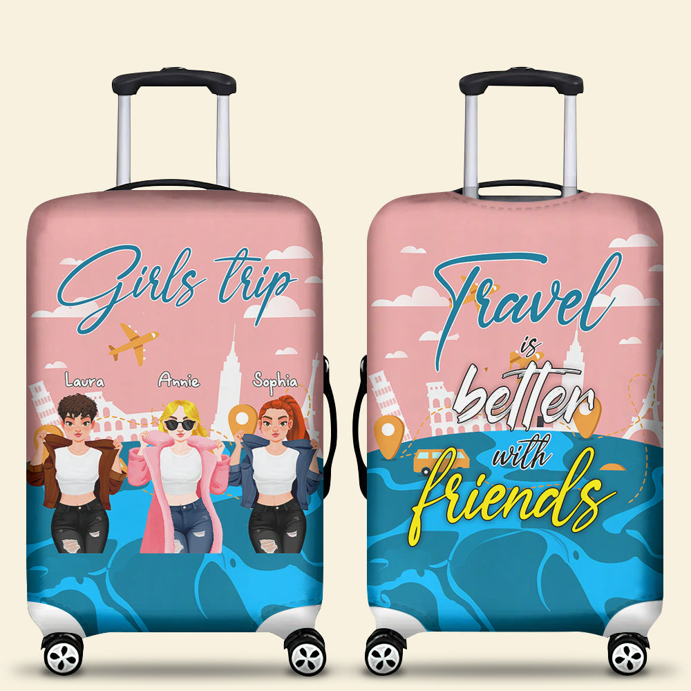 Personalized Gifts For Friends Luggage Cover Girls Trip 02XQLU201224PA-Homacus