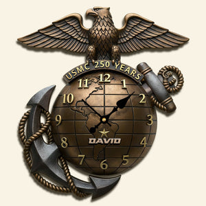 Celebrate 250 Years Of Service Wall Clock - Personalized Gift For Veteran 03HYLU231225-Homacus
