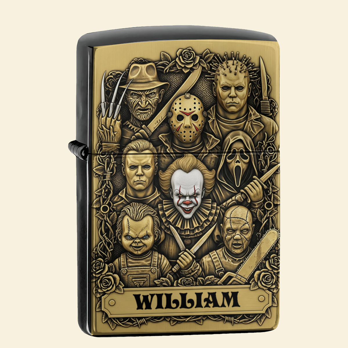 Horror Collage Lighter - Personalized Halloween Gifts-Homacus
