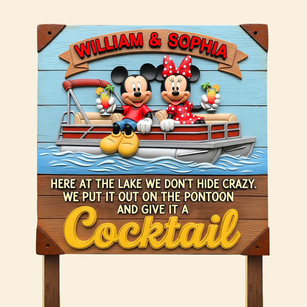 Pontoon Couple Wood Sign - Personalized Gifts For Couple 07nalu190625-Homacus